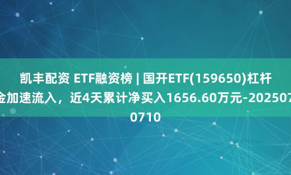 凯丰配资 ETF融资榜 | 国开ETF(159650)杠杆资金加速流入，近4天累计净买入1656.60万元-20250710